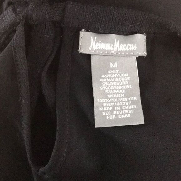 Neiman Marcus black hologram dot/sheer back swtr - Picture 4 of 4